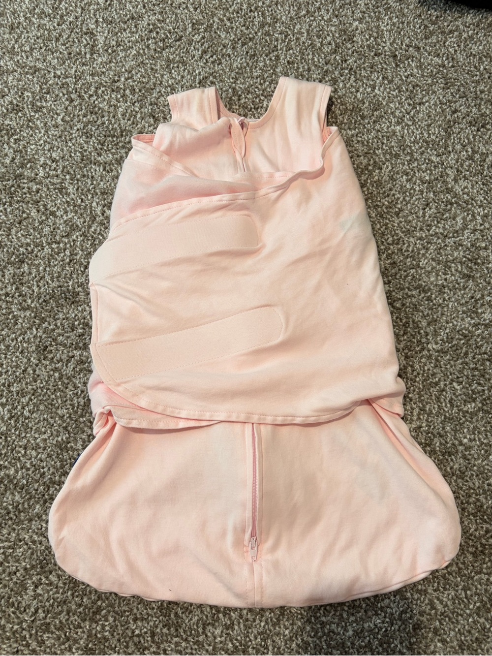 Halo Soft Pink Sleeveless Baby Swaddle One-Piece
